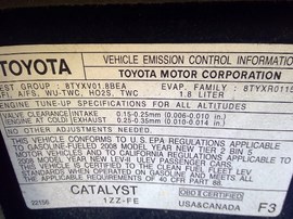 2008 TOYOTA COROLLA, NAVY BLUE, LE, 1.8L, AT,   Z25100